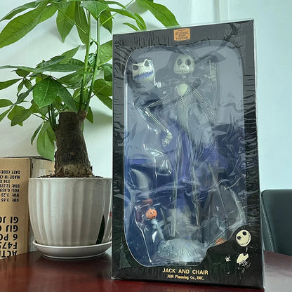 The Nightmare Before Christmas Jack Skellington Action Figure, 12 Face Jack Chair, Special Version Model Toy, Hmatte en Present
