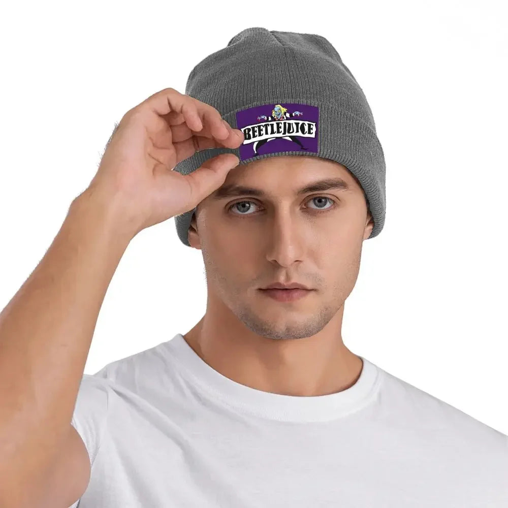 Beetlejuice film d'horreur (8) casquette tricotée chaude mode Bonnet chapeau automne hiver bonnets d'extérieur chapeaux pour hommes femmes adultes