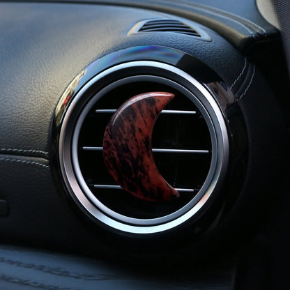 Réinitialisation de parfum d'aromathérapie de voiture, pierre naturelle de guérison CitroQuartz, pierre précieuse de lune et d'étoile, décoration intérieure, 1PC