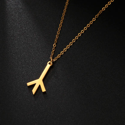 LIKGREAT Algiz Rune pendentif collier amulette nordique amitié païenne et Protection Talisman bijoux en acier inoxydable