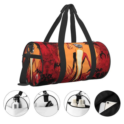 Sac fourre-tout de plage personnalisé Jack Skellington pour femmes, squelette vivant, grand compartiment, sacs de voyage pour salle de sport et plage