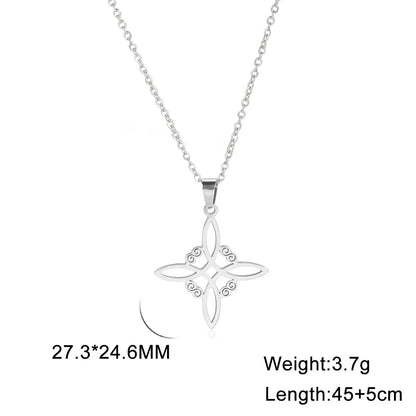 Collier Vintage avec nœud de sorcière pour femmes, pendentif porte-bonheur, amulette de Protection des celtiques irlandais, en acier inoxydable, bijoux Wicca, cadeau