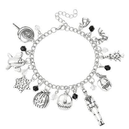 Bracelets à breloques L'Étrange Noël de Monsieur Jack pour femme, accessoires Jack Skellington, Sally Oogie Boogie, bijoux tendance, 2023