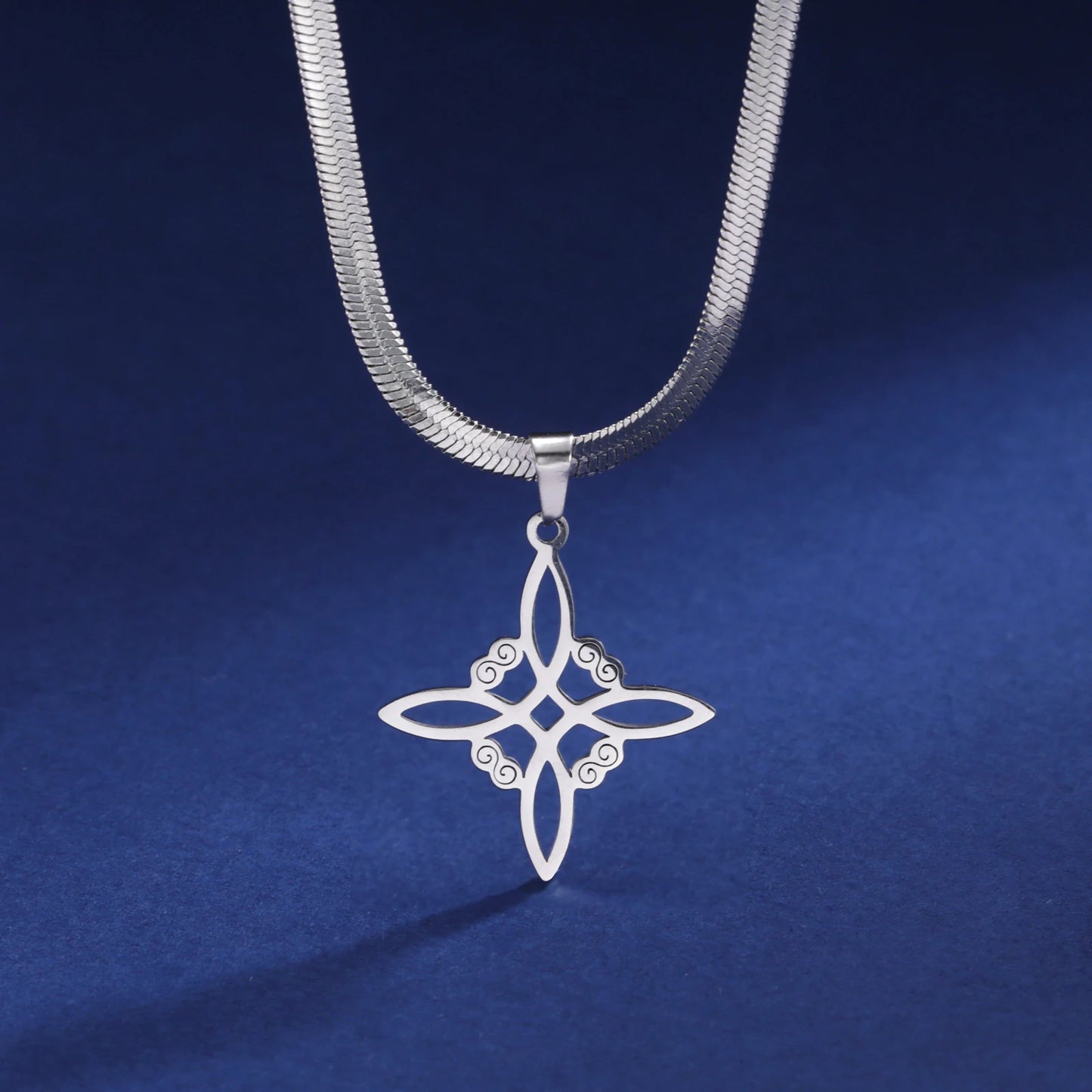 Collier Vintage avec nœud de sorcière pour femmes, pendentif porte-bonheur, amulette de Protection des celtiques irlandais, en acier inoxydable, bijoux Wicca, cadeau
