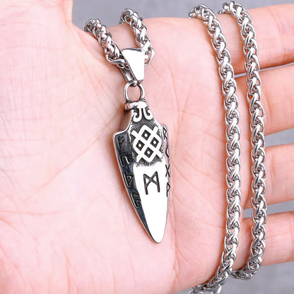 Vikings Odin Rune collier divers hommes nordique Vegvisir Valknut amulette pendentif en acier inoxydable Punk mode bijoux en gros