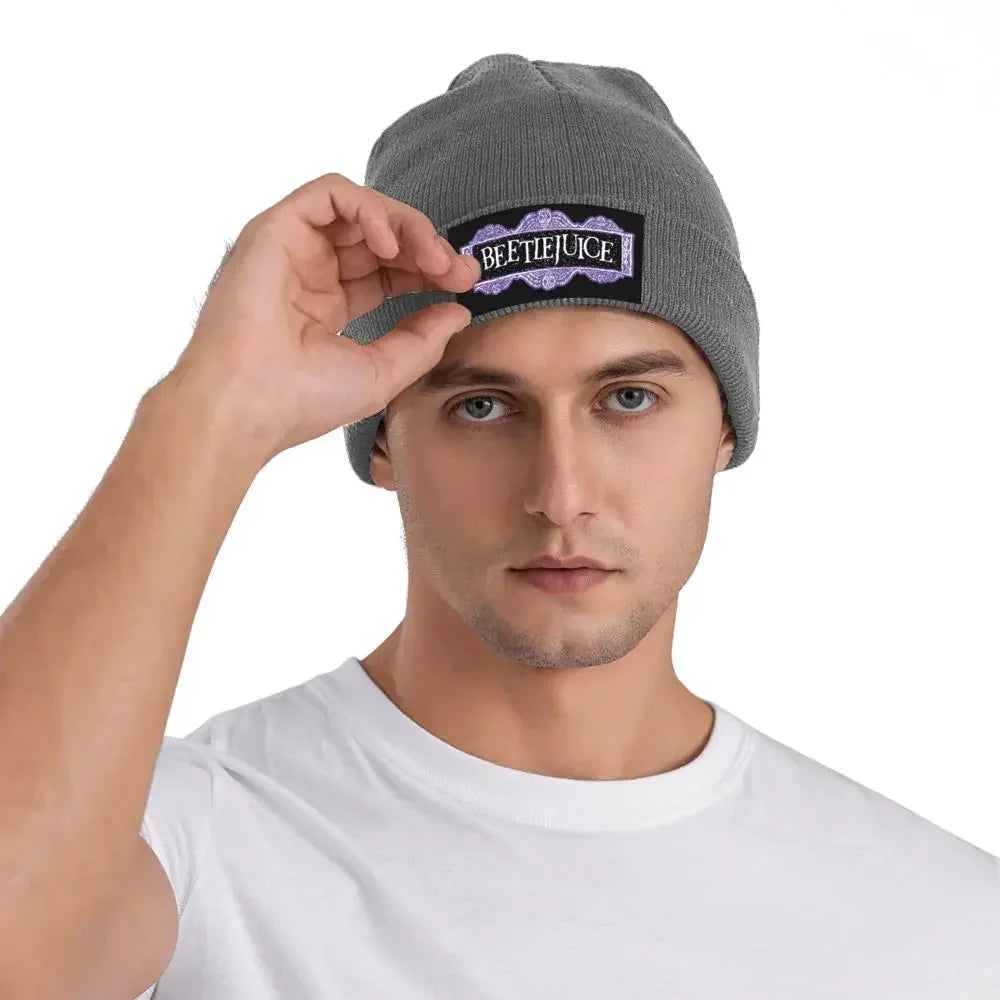 Beetlejuice film d'horreur (8) casquette tricotée chaude mode Bonnet chapeau automne hiver bonnets d'extérieur chapeaux pour hommes femmes adultes