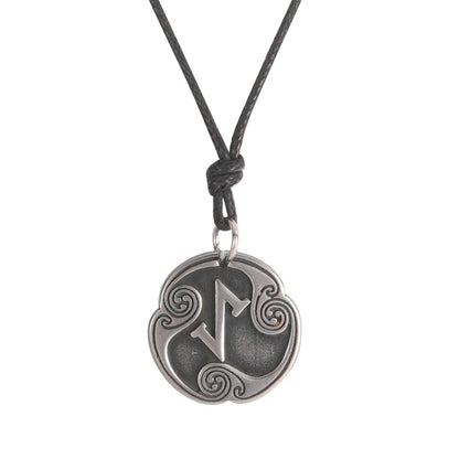 EUEAVAN rétro mystérieux Runes collier Viking bijoux corde chaîne réglable colliers en acier inoxydable pendentif amulette bijoux