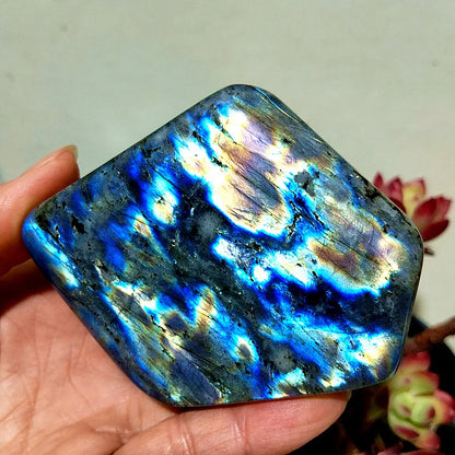 Pierre naturelle bleu jaune Labradorite cristal forme libre méditation sorcellerie Reiki guérison coeur Feng Shui cristal décor de chambre