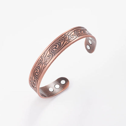 Bracelet à énergie magnétique de style européen et américain Vintage, accessoire tendance magnétique en cuivre antique