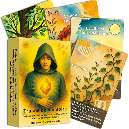 Jeu de cartes Oracle à la mémoire française, cartes de tarot français, lecture et croissance quotidiens, jeux de cartes, 12x8cm, 50 cartes