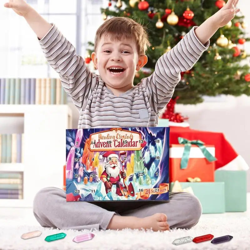 Calendrier de l'Avent en Clip avec Compte à Rebours de 24 Jours, Pierres Précieuses pour les Amoureux du Clip, Collier Citroën, 2024