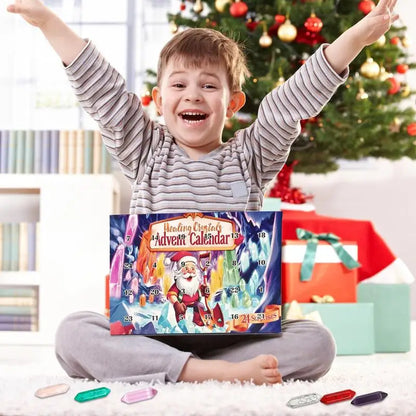 Calendrier de l'Avent en Clip avec Compte à Rebours de 24 Jours, Pierres Précieuses pour les Amoureux du Clip, Collier Citroën, 2024