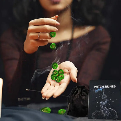 Rune Coal Set avec Runes Plepour débutants, verre, sorcières, velours, proximité, sac à cordes pour la guérison