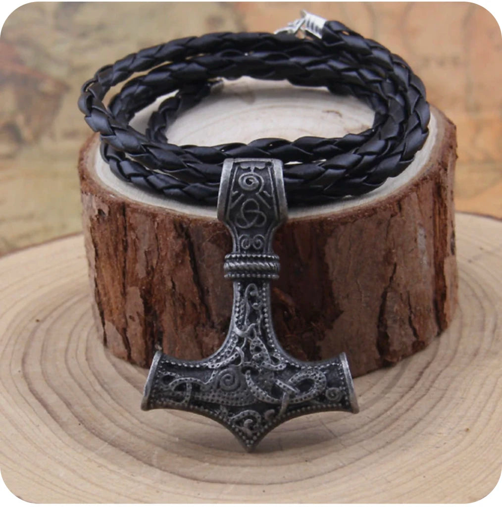 Collier pendentif en marteau de Thor, style nordique Vintage, Viking, bijoux, cadeaux
