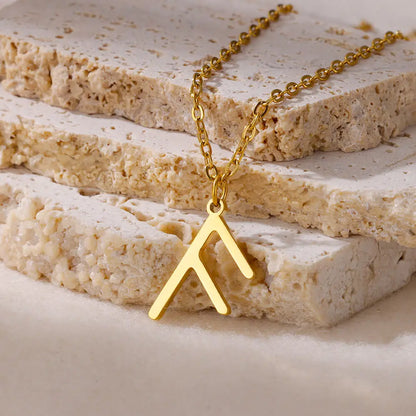 Vikings Rune pendentif collier en acier inoxydable pour femmes raffiné nordique runique pendentifs accessoires bijoux cadeau