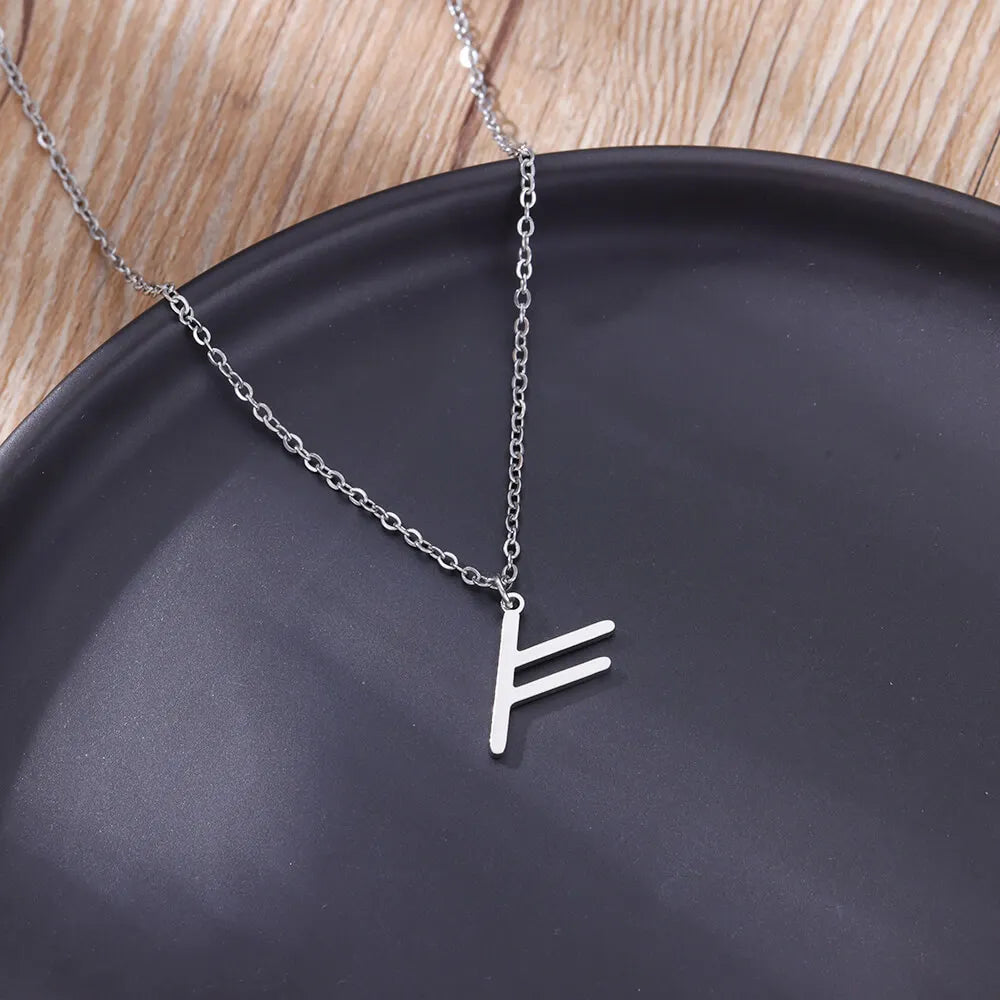 Vikings Rune pendentif collier en acier inoxydable pour femmes raffiné nordique runique pendentifs accessoires bijoux cadeau