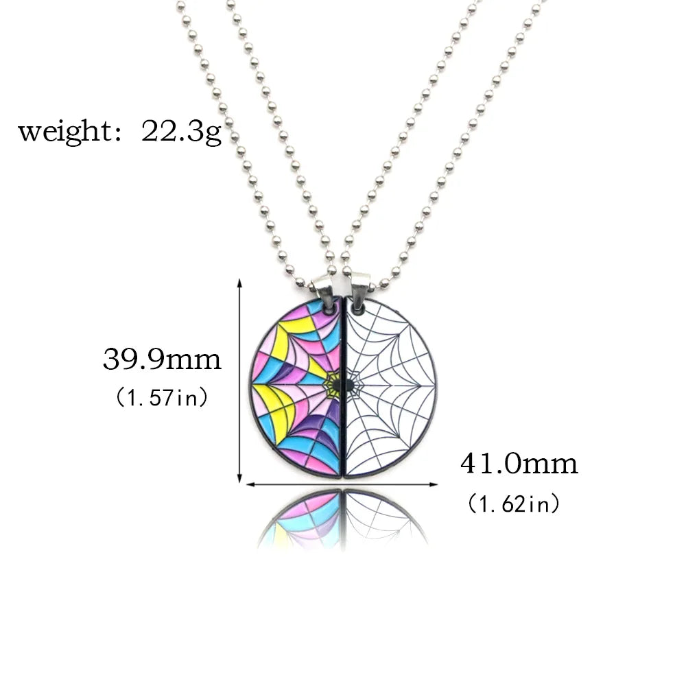 Bracelet de perles de fenêtre arc-en-ciel mercredi Addams, pendentif chose à main, bijoux gothiques pour femmes, accessoires cadeau