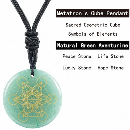 Pierre de cristal naturel Cube de Metatron pendentifs multidimensionnels mythologie ange mystérieux symboles divins colliers d'énergie Reiki