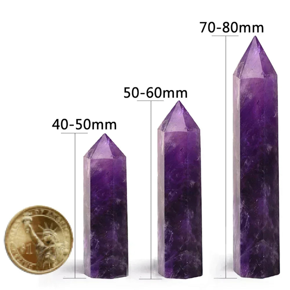 Pierre naturelle et cristaux pointe baguette sorcellerie Quartz Rose améthyste décoration de la maison pierres minérales artisanat salle Aquarium décor
