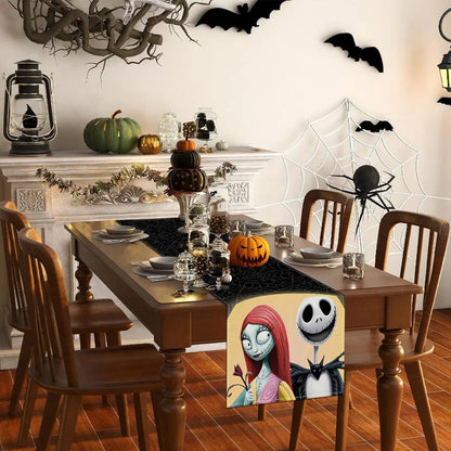 Disney le cauchemar avant noël Jack Skellington Sally nappe fête d'anniversaire décorer salle à manger nappe de noël