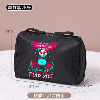 Le cauchemar avant noël trousse de maquillage dessin animé Figure Jack Skellington pochette sacs à cosmétiques Disney maquillage organisateur cas