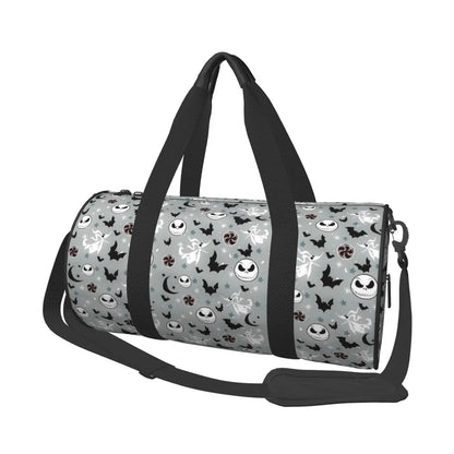 Sac fourre-tout de plage personnalisé Jack Skellington pour femmes, squelette vivant, grand compartiment, sacs de voyage pour salle de sport et plage
