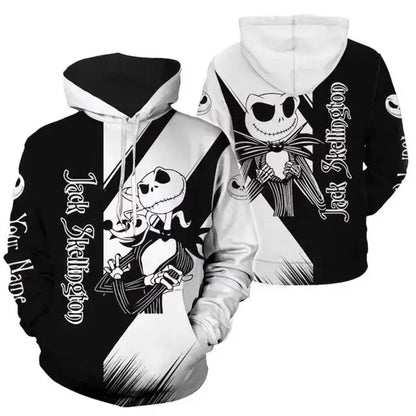 Le cauchemar avant noël Jack Skellington 3d sweat à capuche hommes mode sweats Disney Halloween Harajuku sweat à capuche décontracté