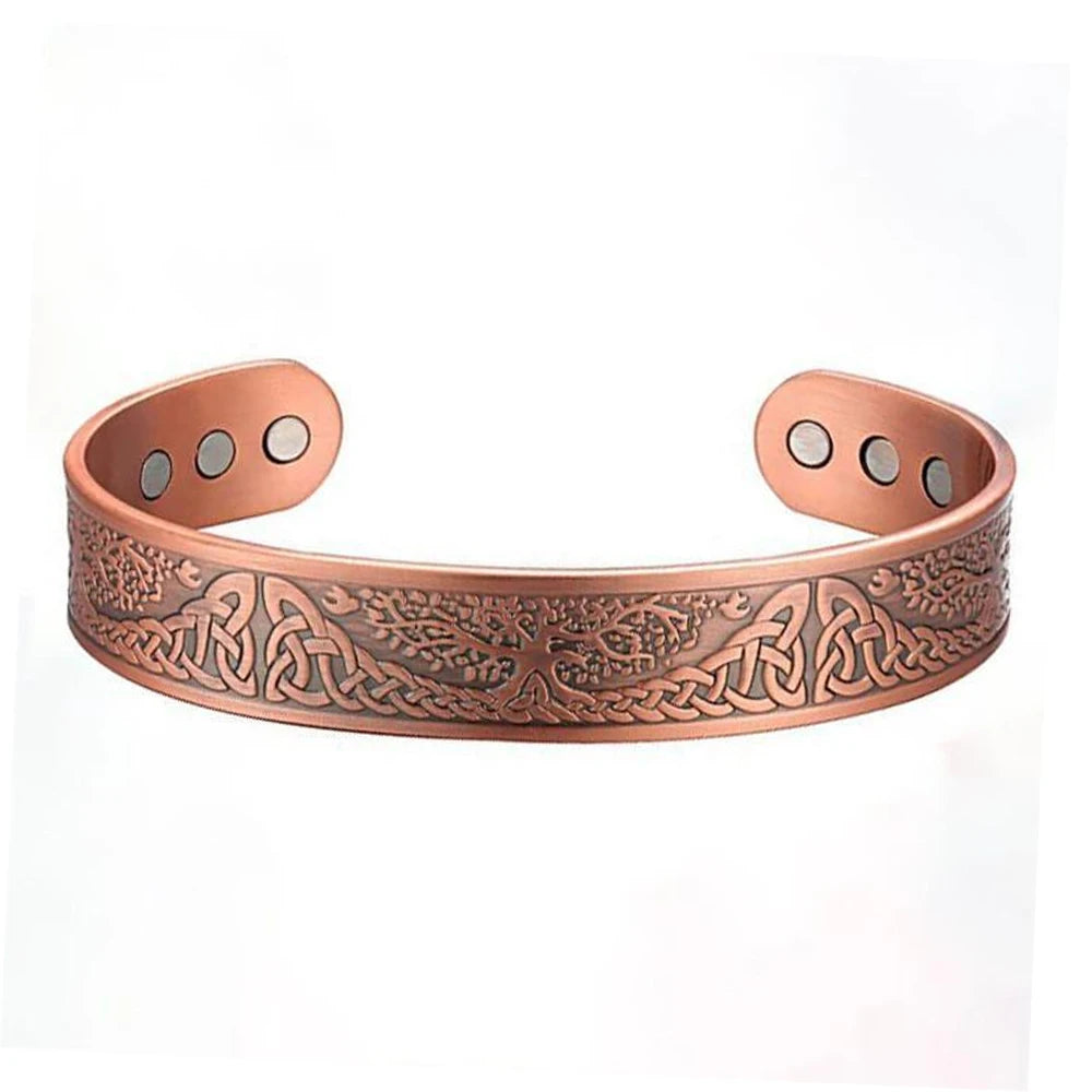 Bracelet à énergie magnétique de style européen et américain Vintage, accessoire tendance magnétique en cuivre antique