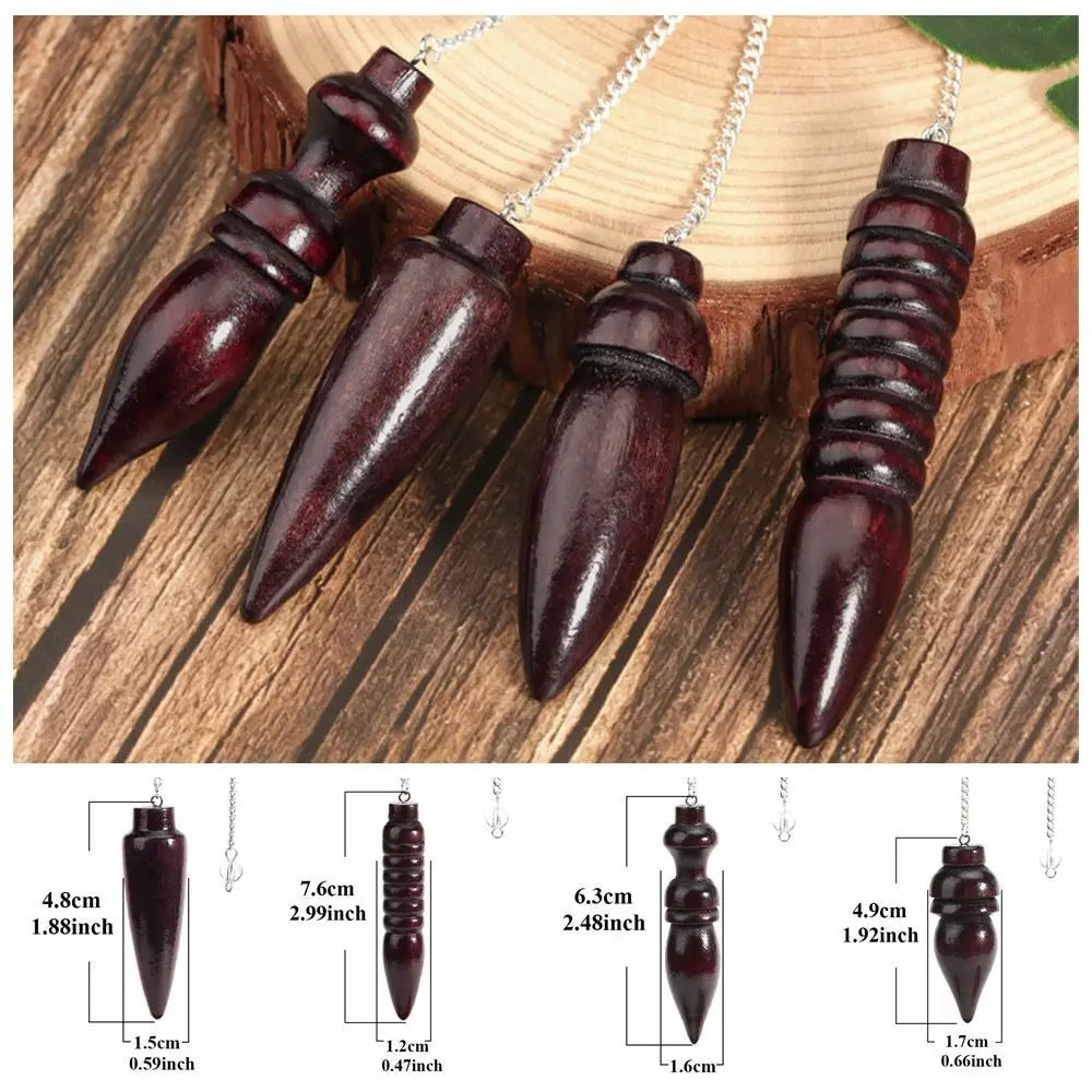 Pendule en bois naturel pour la radiesthésie, pendule en bois égyptien, pendules spirituels JOReiki, nouveau