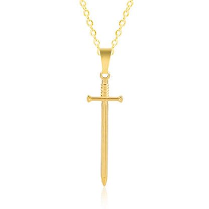 Pendentifs épée, chaîne de cou, bijoux en acier inoxydable, collier pour femmes/hommes, breloque gothique, accessoires Steam Punk, ras de cou