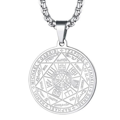 Metatron Cube sept archange pendentif géométrie sacrée sceau de Salomon pendentif Tetragrammaton hommes anges Sigil Talisman collier
