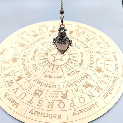 pendule spirituel veritable en cristal de quartz rose obsidienne, grand pendentif , ystes d'atterrissage, pendule radiesthésie pierre naturelle  précieuses pendules divinatoire en pierres spiritualité X202