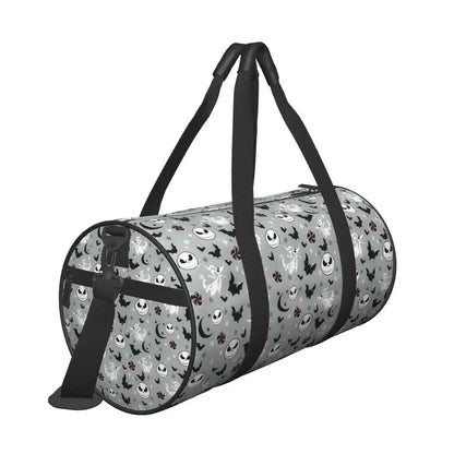 Sac fourre-tout de plage personnalisé Jack Skellington pour femmes, squelette vivant, grand compartiment, sacs de voyage pour salle de sport et plage