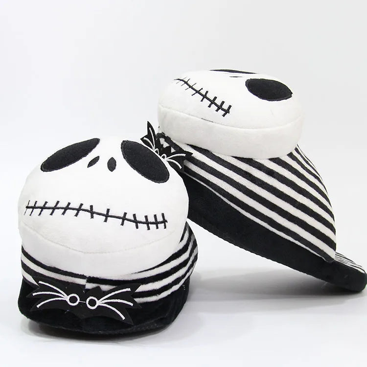 28 cm Disney film le cauchemar avant noël Jack Skellington peluche pantoufles intérieur hommes femmes hiver pantoufles cadeaux