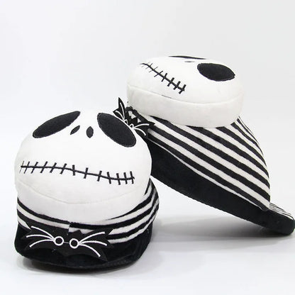 28 cm Disney film le cauchemar avant noël Jack Skellington peluche pantoufles intérieur hommes femmes hiver pantoufles cadeaux