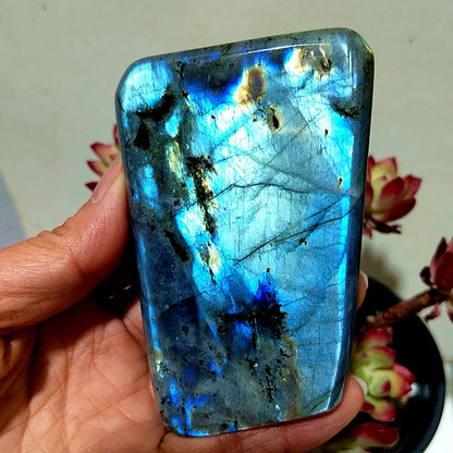 Pierre naturelle bleu jaune Labradorite cristal forme libre méditation sorcellerie Reiki guérison coeur Feng Shui cristal décor de chambre