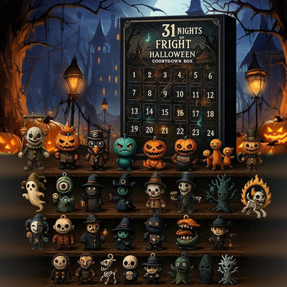 Calendrier de l'Avent d'Halloween 2025, figurines d'horreur effrayantes à collectionner, calendrier de l'Avent effrayant, boîte de compte à rebours d'Halloween pour cadeaux pour enfants