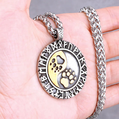 Vikings Odin Rune collier divers hommes nordique Vegvisir Valknut amulette pendentif en acier inoxydable Punk mode bijoux en gros