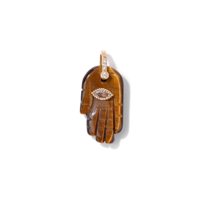 Pendentif main de Fatima Hamsa mauvais œil, Lapis Lazuli, améthystes, Rose, quart, pierre naturelle, breloque pour la fabrication de colliers, accessoires de Bracelet