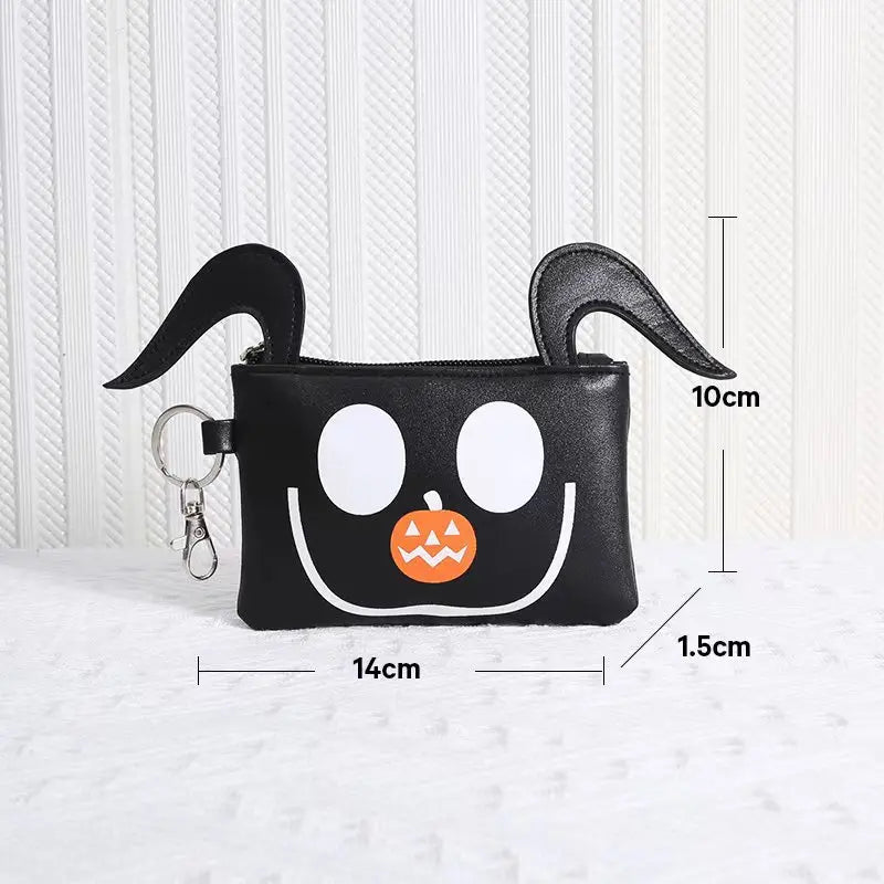Le cauchemar avant noël portefeuille zéro Kawaii figurines de dessin animé PU fermeture éclair sac d'argent Mini porte-clés porte-monnaie hommes femmes cadeaux