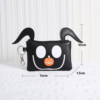 Le cauchemar avant noël portefeuille zéro Kawaii figurines de dessin animé PU fermeture éclair sac d'argent Mini porte-clés porte-monnaie hommes femmes cadeaux