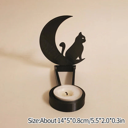 Support d'ombre amusant, bougeoir métallique, décoration d'halloween, ornements de bureau, bougies chauffe-plat effrayantes, décoration de fête