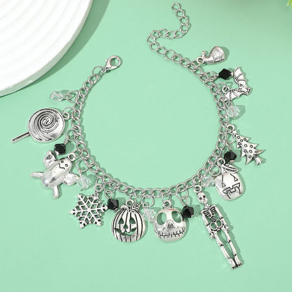 Bracelets à breloques L'Étrange Noël de Monsieur Jack pour femme, accessoires Jack Skellington, Sally Oogie Boogie, bijoux tendance, 2023