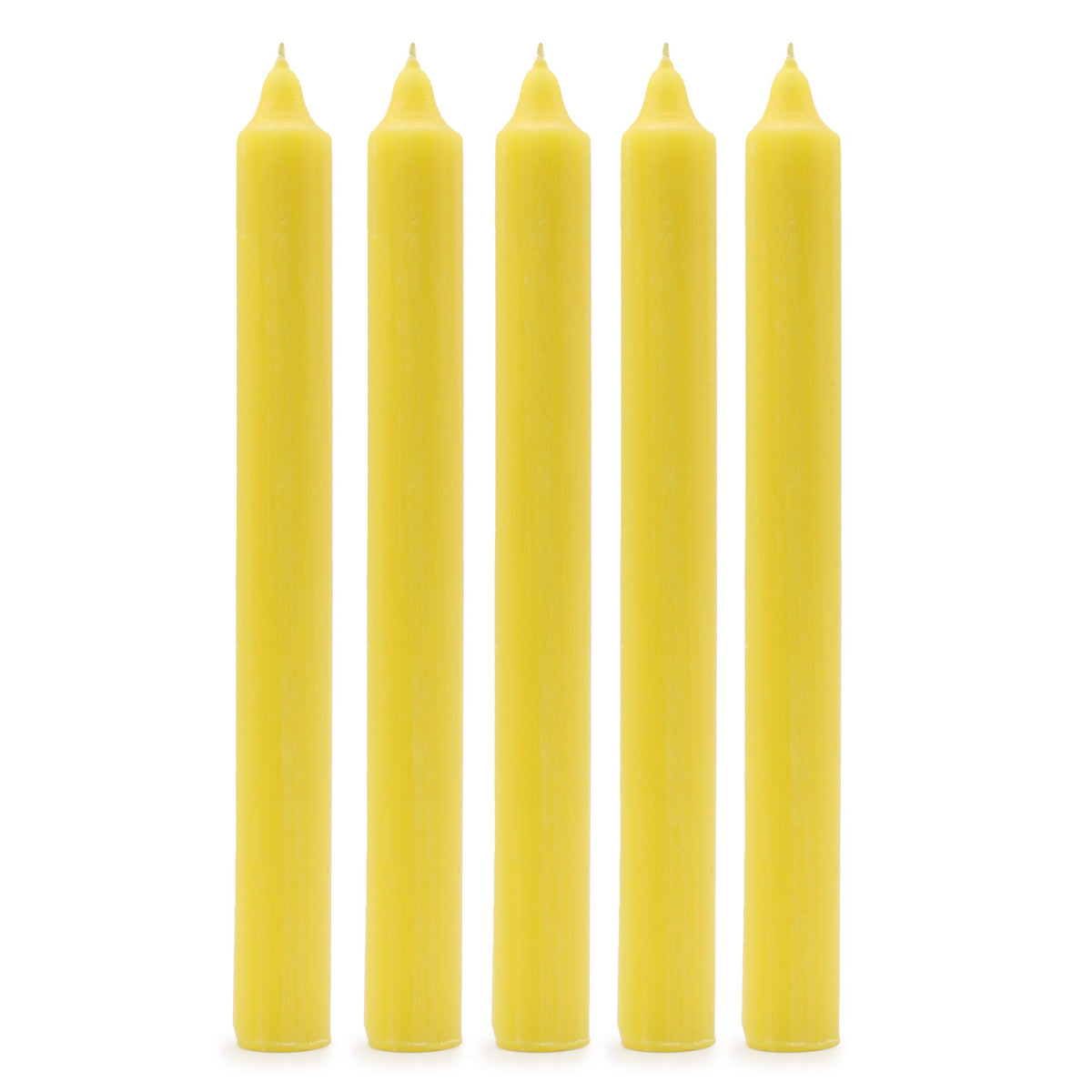 Velas a Granel de Color Sólido - Limón Rústico - Paquete de 10