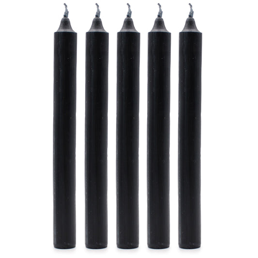 Velas a Granel de Color Sólido - Negro Rústico - Paquete de 10