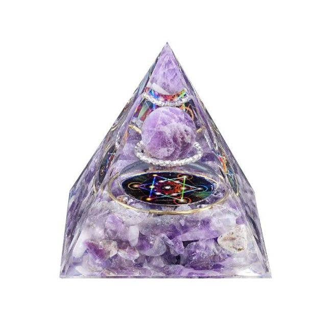 Orgonite Pyramide Amethyste Métatron